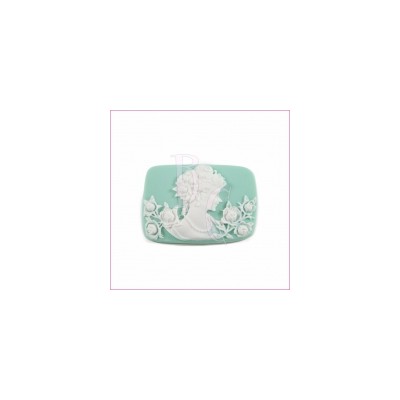 Cammeo in resina donna bianca
