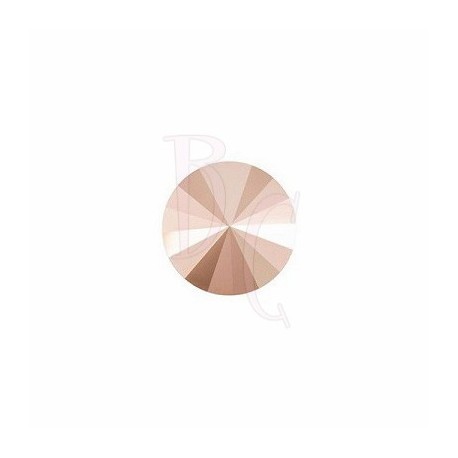 Rivoli Round Stone 1122 14 MM Crystal Rose Gold
