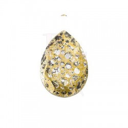 Large Pear Shaped Fancy Stone 4327 30X20 MM Crystal Gold Patina