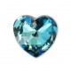 Xilon Heart Pendant Crystal 6228 28 MM Crystal Bermuda Blue