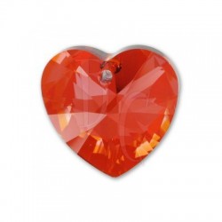 Xilon Heart Pendant Crystal 6228 28 MM Crystal Red Magna