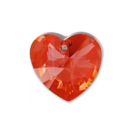 Xilon Heart Pendant Crystal 6228 28 MM Crystal Red Magna