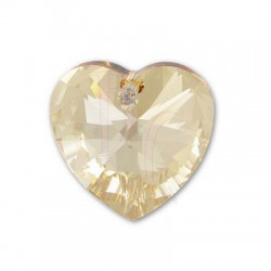 Xilon Heart Pendant Crystal 6228 28 MM Crystal Golden Shadow