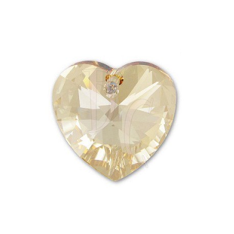 Xilon Heart Pendant Crystal 6228 28 MM Crystal Golden Shadow