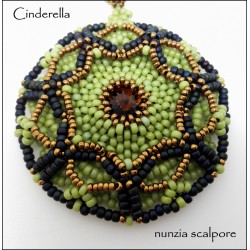 SCHEMA + KIT BIJOUX ORECCHINI - CIONDOLO CINDERELLA VERDE