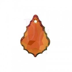Flat Baroque Pendant 6091 28 MM Crystal Copper
