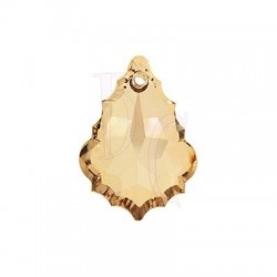 Flat Baroque Pendant 6091 28 MM Crystal Golden Shadow