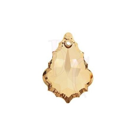 Flat Baroque Pendant 6091 28 MM Crystal Golden Shadow