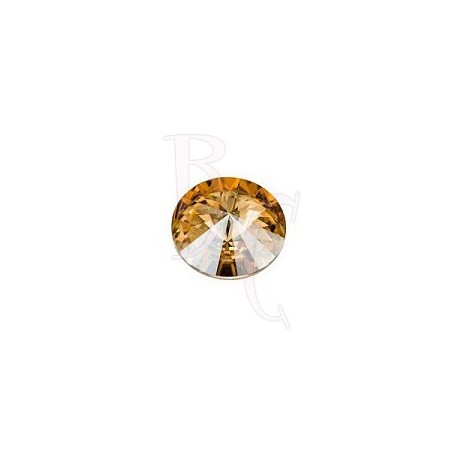 Rivoli Round Stone 1122 12 MM Crystal Golden Shadow