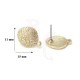 Perno tondo 11X15 mm argento