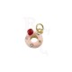 Charms ciambella rosa 18x11 mm
