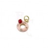 Charms ciambella rosa 18x11 mm
