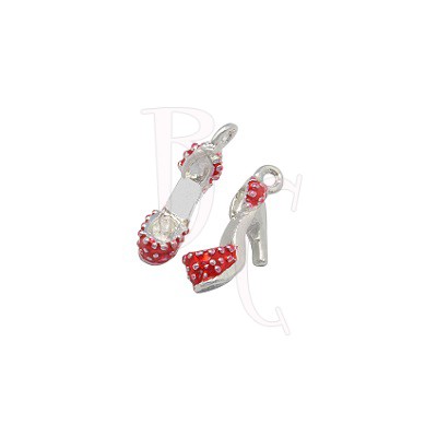 Charms scarpetta rossa 6x21 mm