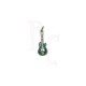 Charms chitarra con teschio verde 37x11.5 mm