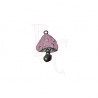 Charms funghetto rosa 27x19 mm