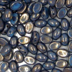 Samos® par Puca® 5x7 mm Opaque Blue Turquoise Bronze 10 gr