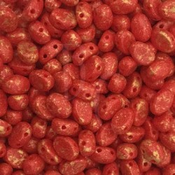 Samos® par Puca® 5x7 mm Opaque Coral Red Splash 10 gr