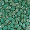 Paros® par Puca® 7X4 mm Opaque Green Turquoise Picasso 10 gr