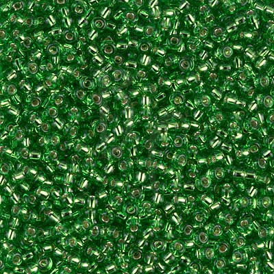 Rocaille 11/0 0015 Silver Lined Light Green 10 gr