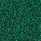 Rocaille 11/0 0017F Matte Silver Lined Emerald 10 gr