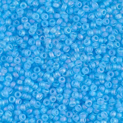 Rocaille 11/0 0148FR Matte Transparent Aqua AB 10 gr
