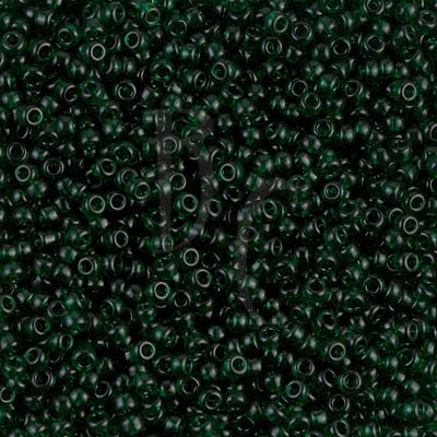 Rocaille 11/0 0156 Transparent Dark Emerald 10 gr