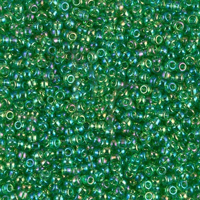 Rocaille 11/0 0179L Transparent Light Green AB 10 gr