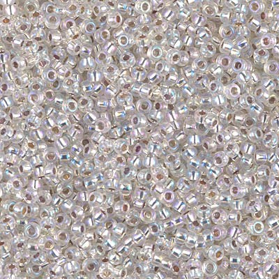 Rocaille 11/0 1001 Silver Lined Crystal AB 10 gr