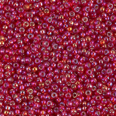 Rocaille 11/0 1010 Silver Lined Flame Red AB 10 gr
