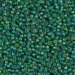 Rocaille 11/0 1016 Silver Lined Green AB 10 gr