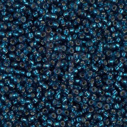 Rocaille 11/0 1425 Dyed Silver Lined Blue Zircon 10 gr