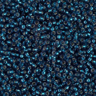 Rocaille 11/0 1425 Dyed Silver Lined Blue Zircon 10 gr