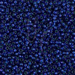 Rocaille 11/0 1457 Dyed Emerald Silver Lined Dark Sapphire 10 gr