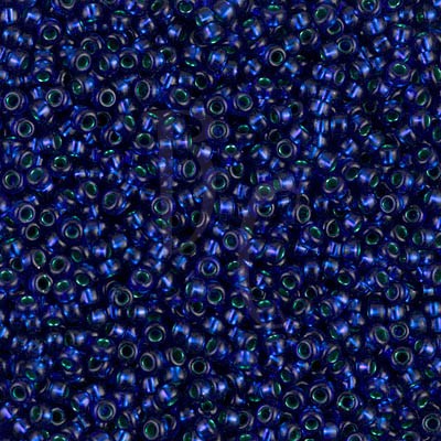 Rocaille 11/0 1457 Dyed Emerald Silver Lined Dark Sapphire 10 gr