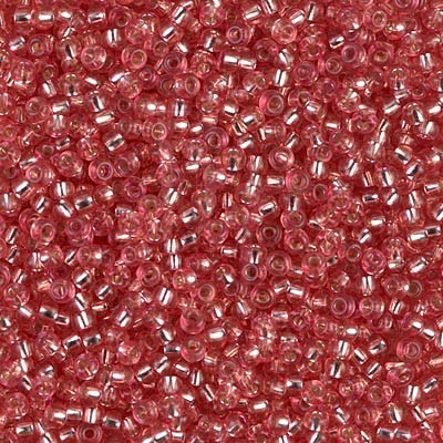 Rocaille 11/0 1660 Dyed Silver Lined Dark Coral 10 gr