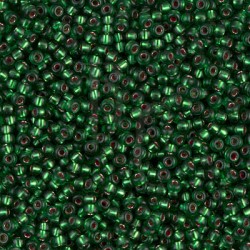 Rocaille 11/0 1661 Dyed SF Rose Silver Lined Leaf Green 10 gr