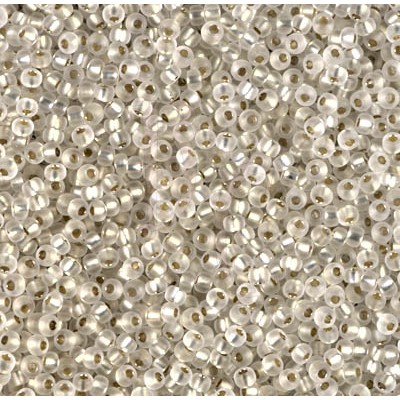 Rocaille 11/0 1901 Semi-Matte Silver Lined Crystal 10 gr