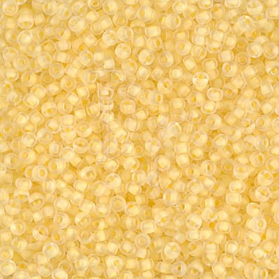 Rocaille 11/0 1921 Semi-Matte Yellow Lined Crystal 10 gr