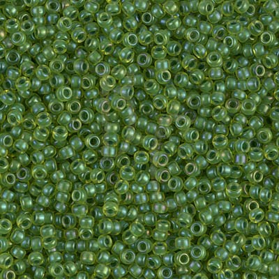 Rocaille 11/0 1926 Semi-Matte Pea Green Lined Chartreuse 10 gr