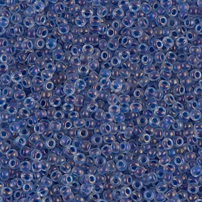 Rocaille 11/0 1928 Semi-Matte Blue Lined Crystal 10 gr