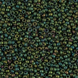 Rocaille 11/0 2020 Mattte Metallic Green Iris 10 gr
