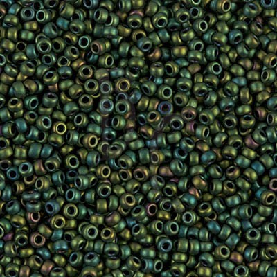 Rocaille 11/0 2020 Mattte Metallic Green Iris 10 gr