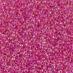 Rocaille 11/0 0355 Hot Pink Lined Crystal Ab 10 gr