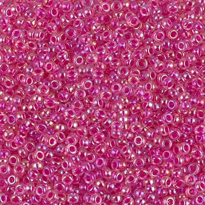 Rocaille 11/0 0355 Hot Pink Lined Crystal Ab 10 gr