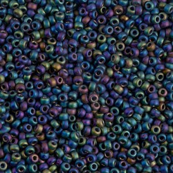 Rocaille 11/0 0401FR Matted Black Ab10 gr