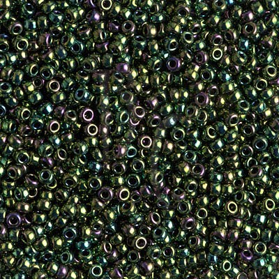 Rocaille 11/0 0465 Metallic Dark Green Iris 10 gr