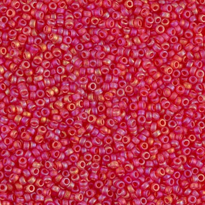 Rocaille 11/0 0140FR Matted  Light Red Ab  10 gr