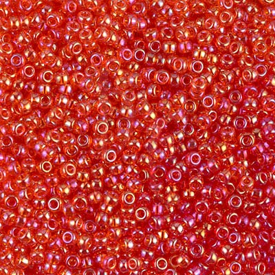Rocaille 11/0 0254  Trasparent Red Ab 10 gr