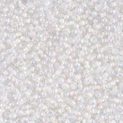 Rocaille 11/0 0284 White Lined Crystal Ab 10 gr