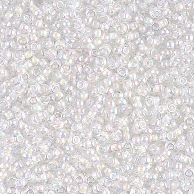 Rocaille 11/0 0284 White Lined Crystal Ab 10 gr